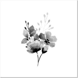 Romantic Floral 2 - BW - Full Size Image Posters and Art